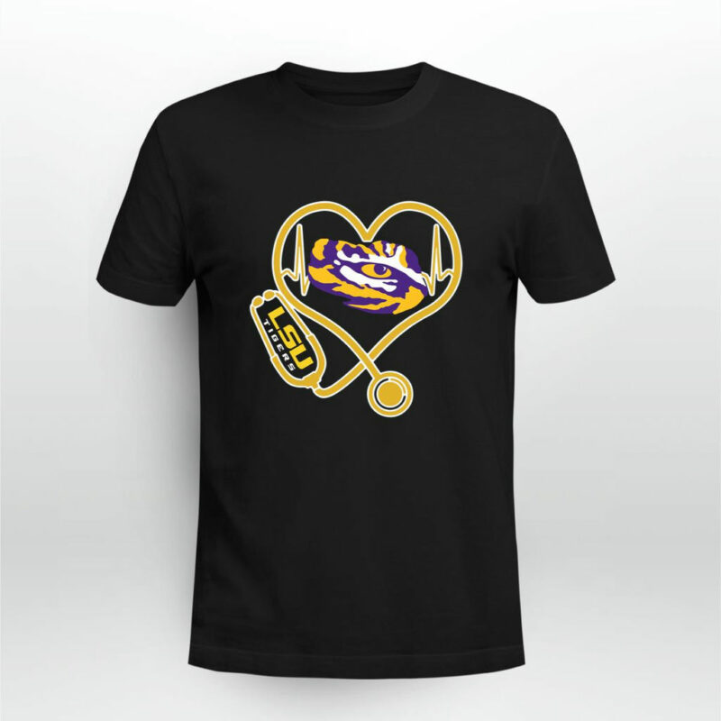 Heartbeat Nurse Love Lsu Tigers 0 T Shirt