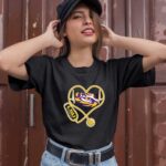 Heartbeat Nurse love LSU Tigers 3 T Shirt