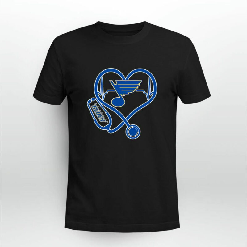 Heartbeat Nurse Love St Louis Blues 0 T Shirt