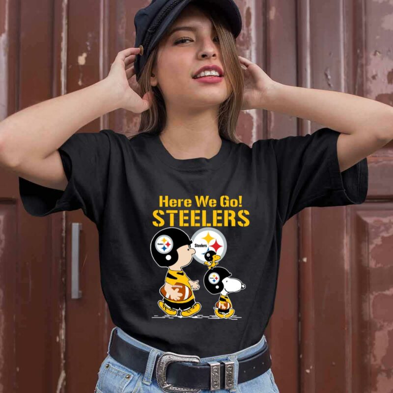 Here We Go Steelers Snoopy Charlie Brown 0 T Shirt