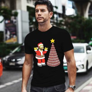 Homer Simpson Tis The Season Duff Beer Christmas Tree 0 T Shirt