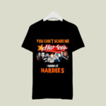 Horror Movie Character You Cant Scare Me Work At Hardees Logo 3 T Shirt