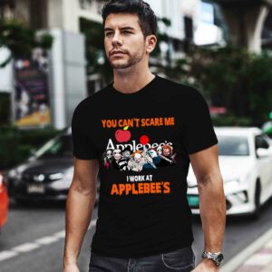 Horror Movie Character You cant Scare Me Work At Applebees Logo 0 T Shirt