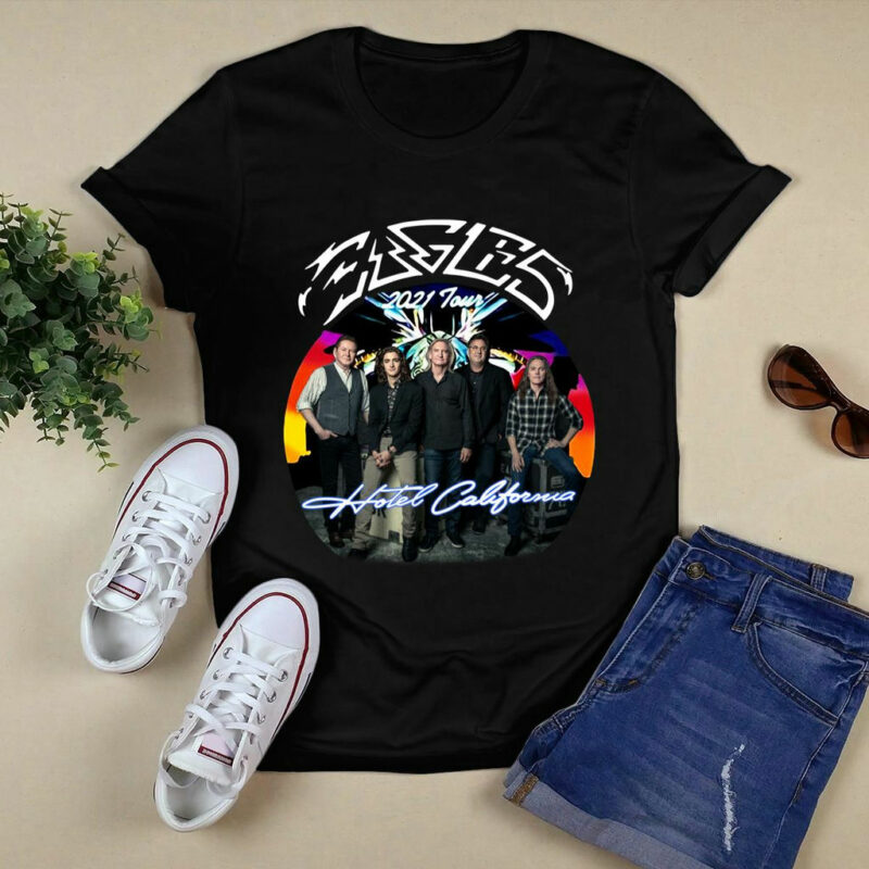 Hotel California 2021 Tour Eagles Rock Band Front 4 T Shirt