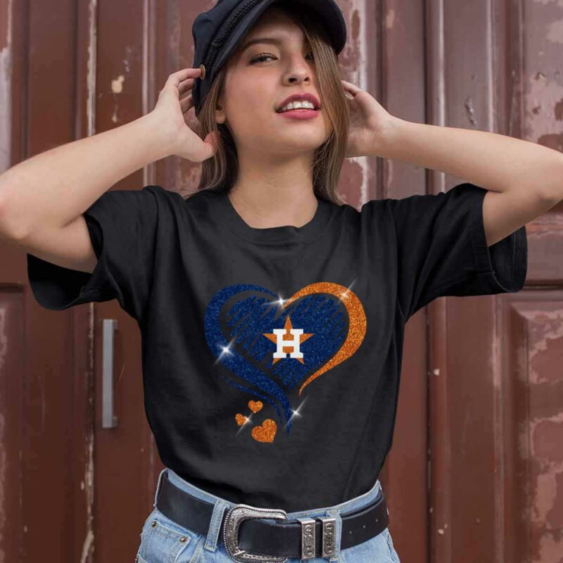 Houston Astros Glitter Heart 2 0 T Shirt