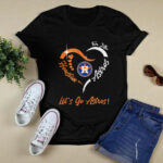 Houston Astros Glitter Heart For Life Lets Go Astros 2 T Shirt
