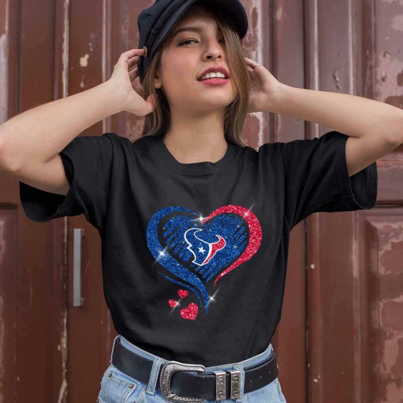 Houston Texans Glitter Hear 0 T Shirt