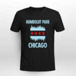Humboldt Park Chicago Flag Skyline 3 T Shirt