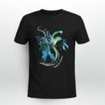Hummingbird Light Blue Ribbon Prostate Cancer Awareness 3 T Shirt