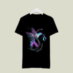 Hummingbird Purple Blue Ribbon Suicide Prevention Awareness Suicide 3 T Shirt