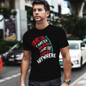 I Do Not Like Cancer Here Or There I Do Not Like Cancer Anywhere Ovarian Cancer Awareness 0 T Shirt