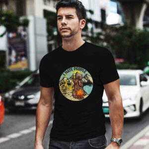 I Hate People Cyling Bear Drinking Beer funny 0 T Shirt