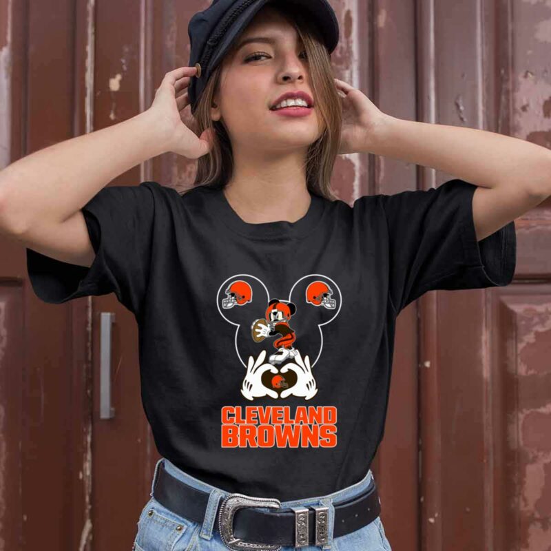 I Love The Browns Mickey Mouse Cleveland Browns 0 T Shirt