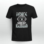I May Live In Iowa But On Game Day My Heart Soul Belongs To Oakland Raiders 4 T Shirt