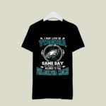I May Live In Virginia But On Game Day My Heart Soul Belongs To The Eagles 4 T Shirt