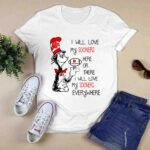 I will love Sooners here or there love Sooners everywhere Sooners 5 T Shirt