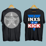 INXS Kick Off America Tour 1988 Star Band Rock Concert front 3 T Shirt 1