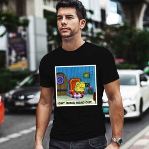 Ight Imma Head Out Funny Meme Leaving Football Cleats Sponge 0 T Shirt