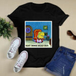 Ight Imma Head Out Funny Meme Leaving Football Cleats Sponge 4 T Shirt