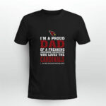 Im A Proud Dad Of A Freaking Awesome Daughter Who Loves The Arizona Cardinals 3 T Shirt