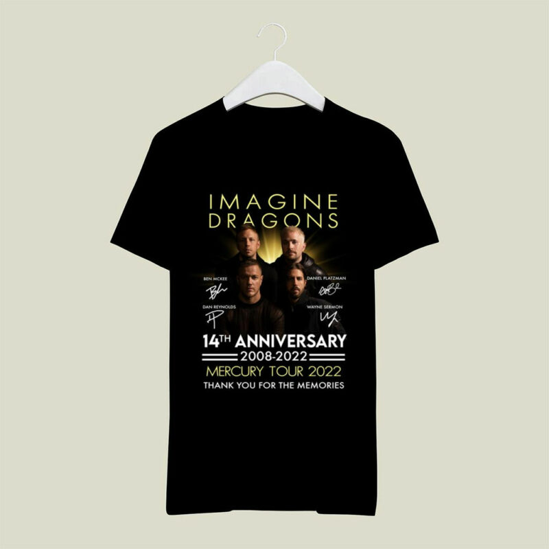 Imagine Dragons Mercury Tour 2022 Double Sided Front 4 T Shirt