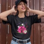 In October We Wear Pink Gnomes Halloween Breast Cancer Awareness Pumpkin 1 T Shirt