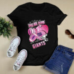 In october we wear pink and watch Giants Breast Cancer Halloween 2 T Shirt