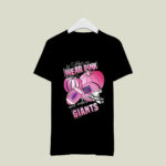 In october we wear pink and watch Giants Breast Cancer Halloween 3 T Shirt