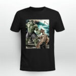 Incredible Hulk vs Popeye the Sailor 4 T Shirt