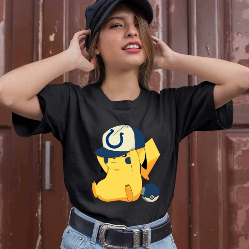Indianapolis Colts Pikachu Pokemon 0 T Shirt