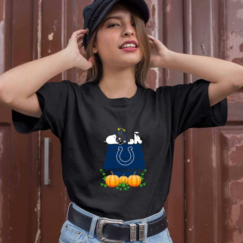 Indianapolis Colts Snoopy Pumpkin House 0 T Shirt