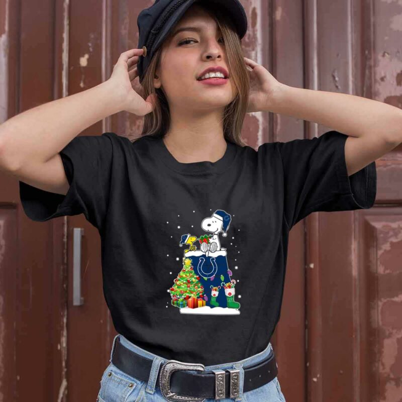 Indianapolis Colts Snoopy Woodstock Christmas 0 T Shirt