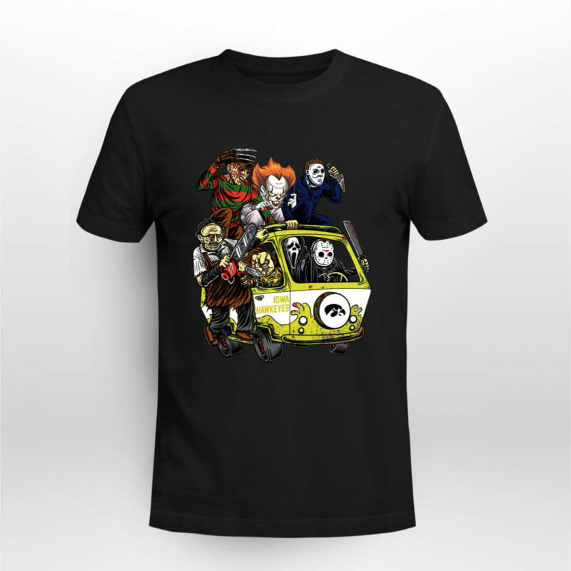 Iowa Hawkeye Horror Movies Characters Bus Halloween 0 T Shirt