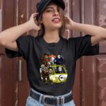 Iowa Hawkeye Horror Movies Characters Bus Halloween 3 T Shirt