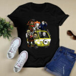 Iowa Hawkeye Horror Movies Characters Bus Halloween 4 T Shirt