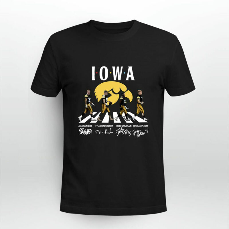 Iowa Hawkeyes Abbey Road Signatures Iowa Football 0 T Shirt