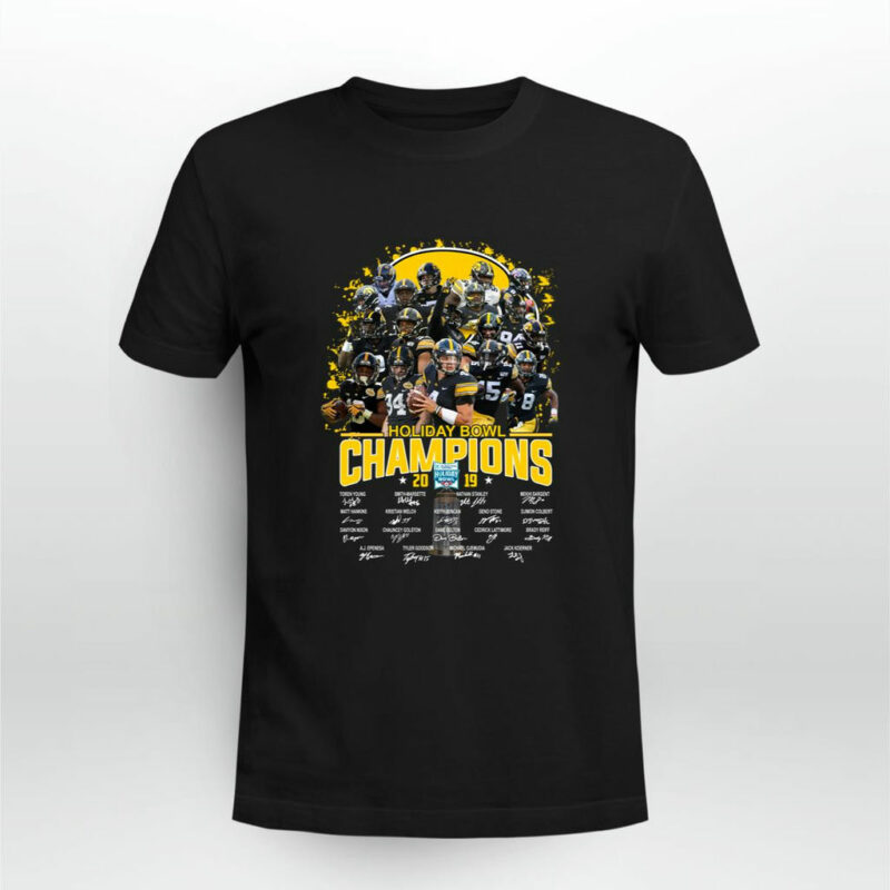Iowa Hawkeyes Champions Holiday Bowl 2019 Signature 0 T Shirt