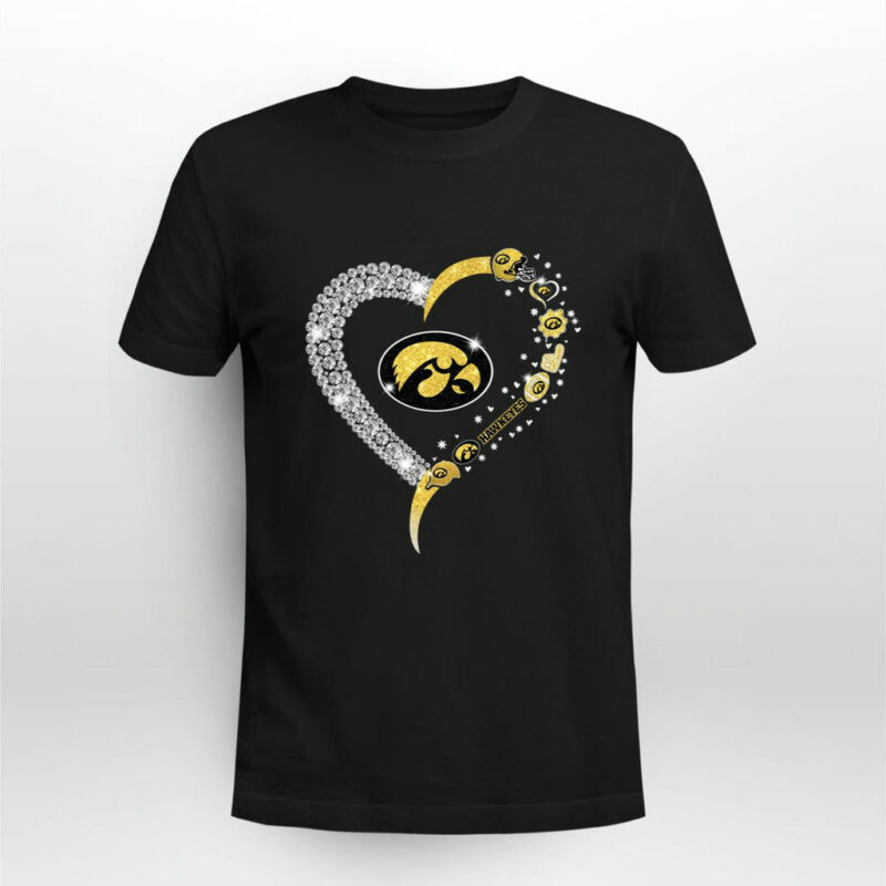 Iowa Hawkeyes Diamond Heart 0 T Shirt