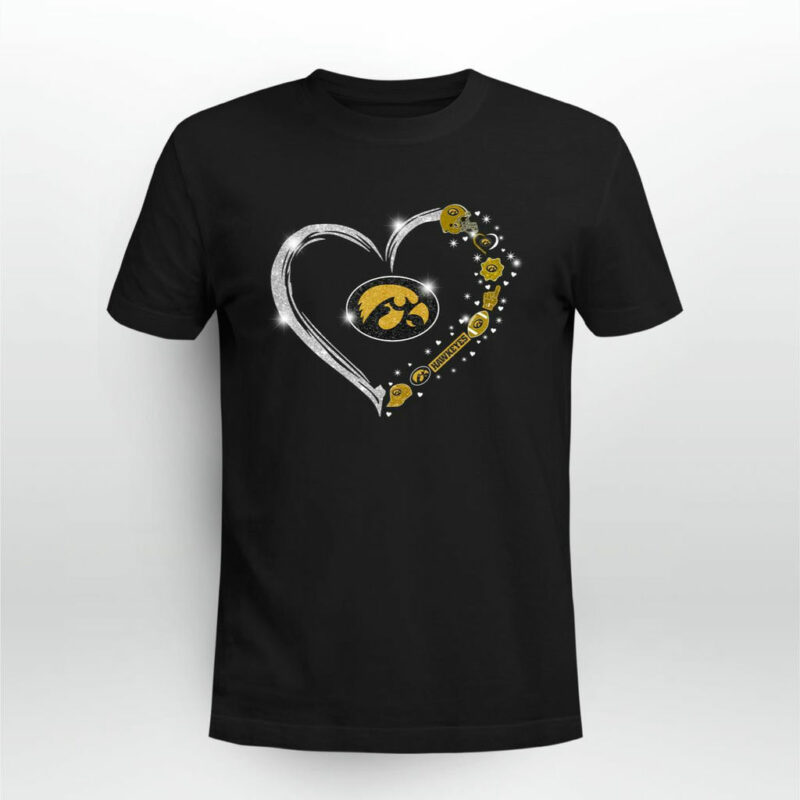 Iowa Hawkeyes Twinkle Heart 1 0 T Shirt