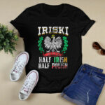 Iriski Half Irish Half Polish Shamrocks 4 T Shirt