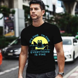 Its Fine Im Fine Everything Is Fine Funny Cat Lover 0 T Shirt