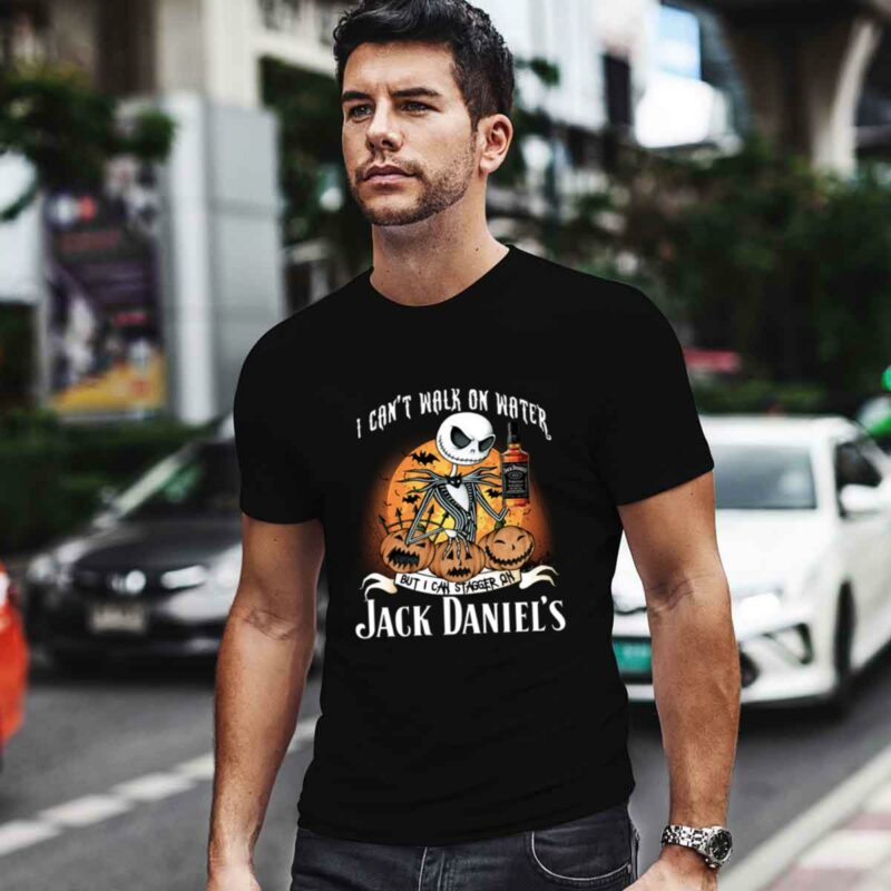 Jack Skellington I Cant Walk On Water But I Can Stagger On Jack Daniels 0 T Shirt
