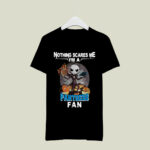 Jack Skellington nothing scares me Im a Carolina Panthers fan 3 T Shirt