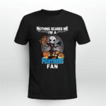 Jack Skellington nothing scares me Im a Carolina Panthers fan 4 T Shirt