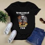 Jack Skellington nothing scares me Im a Los Angeles Rams fan 2 T Shirt
