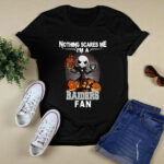 Jack Skellington nothing scares me Im a Oakland Raiders fan 2 T Shirt