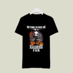 Jack Skellington nothing scares me Im a Oakland Raiders fan 3 T Shirt