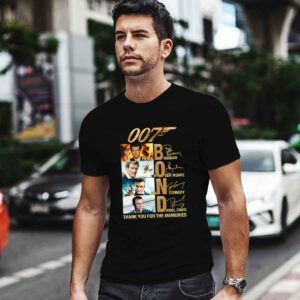 James Bond 007 Pierce Brosnan Roger Moore Sean Connery Daniel Craig Signatures 0 T Shirt