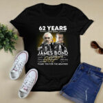 James Bond 62 Years 1962 2024 Signatures Thank You For The Memories 3 T Shirt