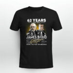 James Bond 62 Years 1962 2024 Signatures Thank You For The Memories 4 T Shirt